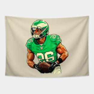 Saquon Eagles Vintage Barkley Tapestry