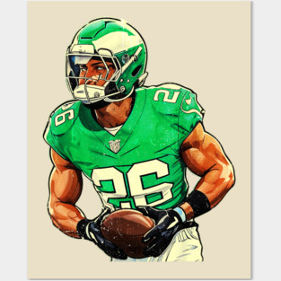 Saquon Eagles Vintage Barkley Posters and Art
