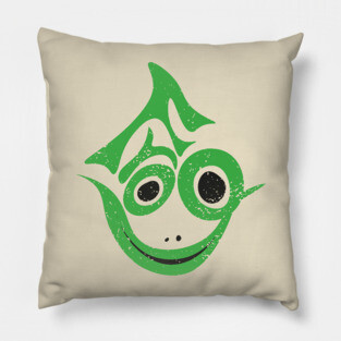 Frog - Pop Art Typography - Illustration Pillow