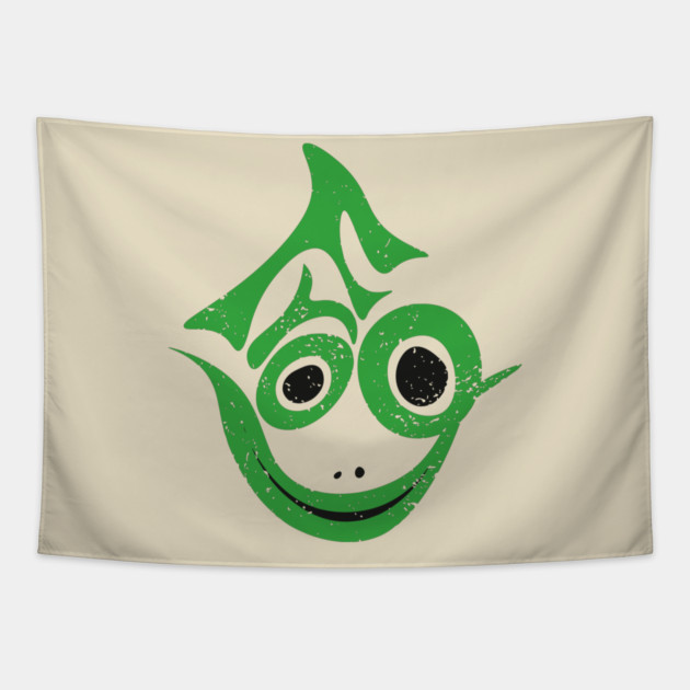 Frog - Pop Art Typography - Illustration Tapestry by TuncGK