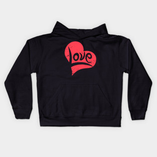 Retro Love Design - Typography Meets Illustration Kids Hoodie