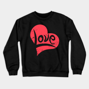 Retro Love Design - Typography Meets Illustration Crewneck Sweatshirt