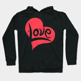 Retro Love Design - Typography Meets Illustration Hoodie