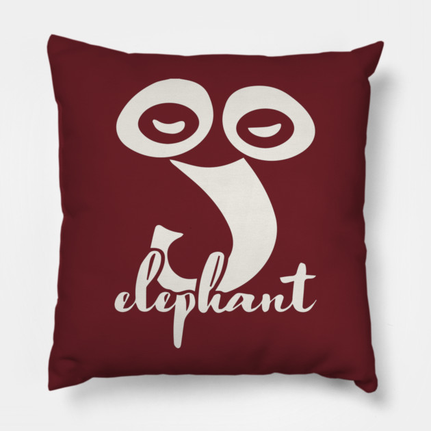 Artsy Elephant Abstraction - Minimalist Modern Art Pillow by TuncGK