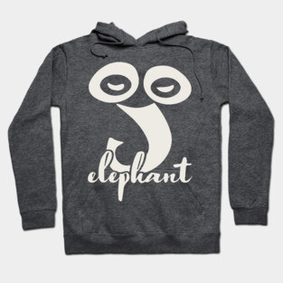 Artsy Elephant Abstraction - Minimalist Modern Art Hoodie