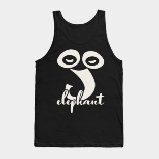 Artsy Elephant Abstraction - Minimalist Modern Art Tank Top