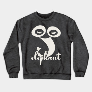 Artsy Elephant Abstraction - Minimalist Modern Art Crewneck Sweatshirt