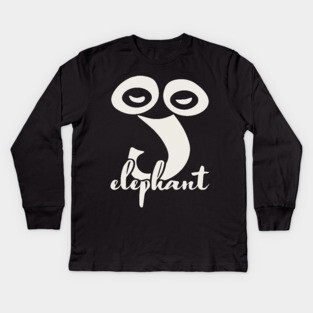 Artsy Elephant Abstraction - Minimalist Modern Art Kids Long Sleeve T-Shirt