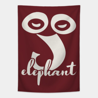 Artsy Elephant Abstraction - Minimalist Modern Art Tapestry
