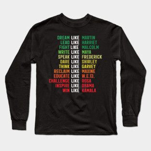 Dream like Martin - Afrocentric Colors Long Sleeve T-Shirt