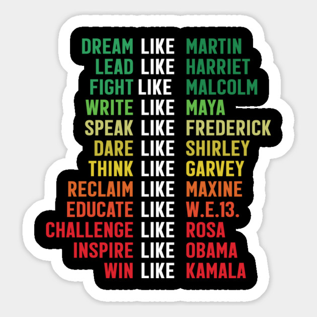 Dream like Martin - Afrocentric Colors Magnet by UrbanLifeApparel