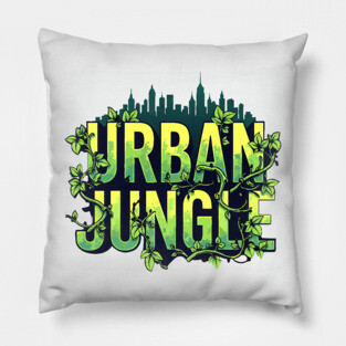 Urban Jungle: Vines & City Pillow