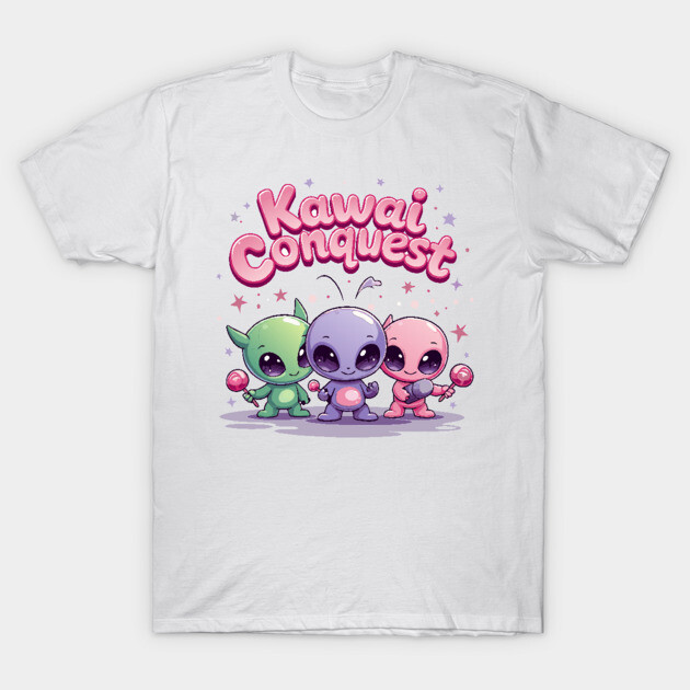 Kawaii Alien : Kawaii Conquest Mission T-Shirt by DrollDrifter