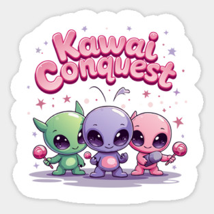 Kawaii Alien : Kawaii Conquest Mission Sticker