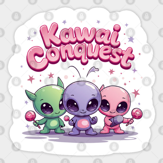 Kawaii Alien : Kawaii Conquest Mission Sticker by DrollDrifters