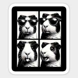 Adorable Guinea Pig in Sunglasses Funny Photobooth design Magnet