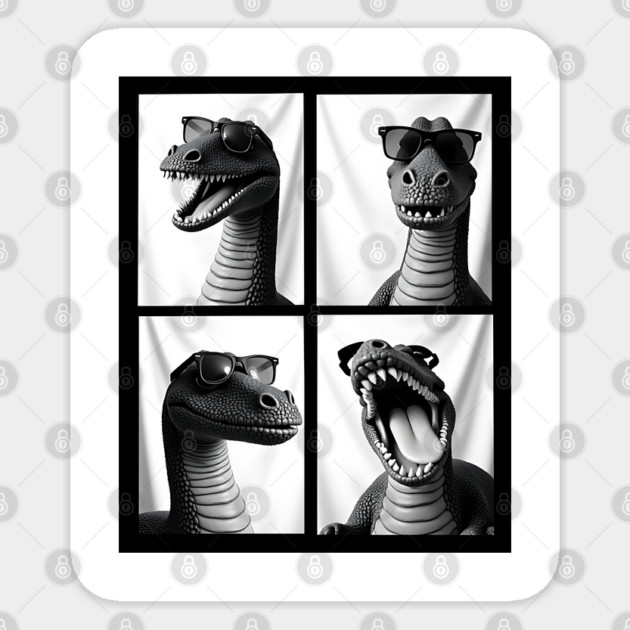 Loch Ness Monster Nessie in Sunglasses Funny Photobooth Sticker by Luxinda