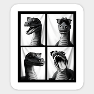 Loch Ness Monster Nessie in Sunglasses Funny Photobooth Magnet