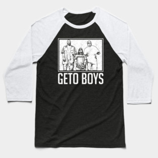 Geto Boys // W90s hip hop // white Retro Baseball T-Shirt