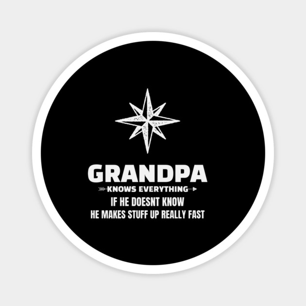 Grandpa knows everything Magnet by Pixel Threads 