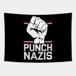 Anti-Nazis-Punch-Nazis Tapestry