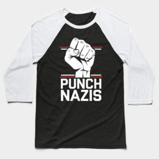 Anti-Nazis-Punch-Nazis Baseball T-Shirt