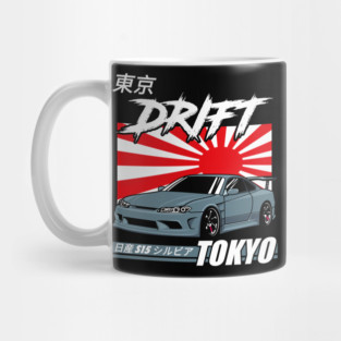 Drift Car S15 Tokyo Japan White Mug
