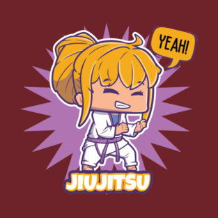Cute Girl Jiu-Jitsu Illustration for academy T-Shirt