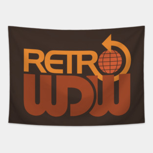 RetroWDW Stacked Logo Tapestry