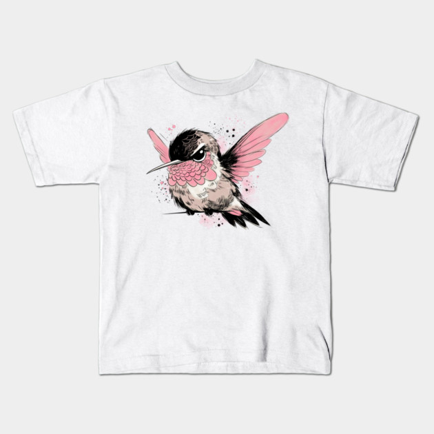 Grumpy Hummingbird Kids T-Shirt by H. R. Sinclair