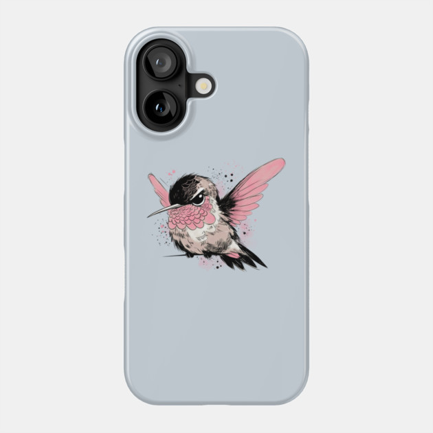 Grumpy Hummingbird Phone Case by H. R. Sinclair