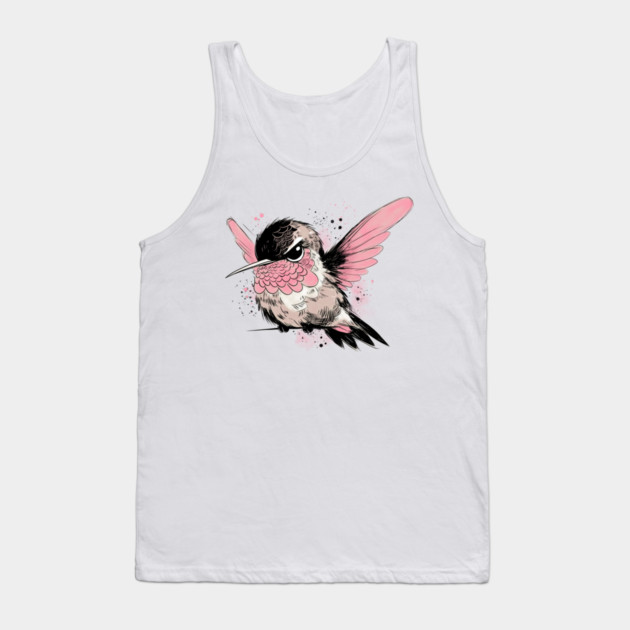 Grumpy Hummingbird Tank Top by H. R. Sinclair