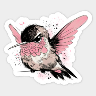 Grumpy Hummingbird Sticker