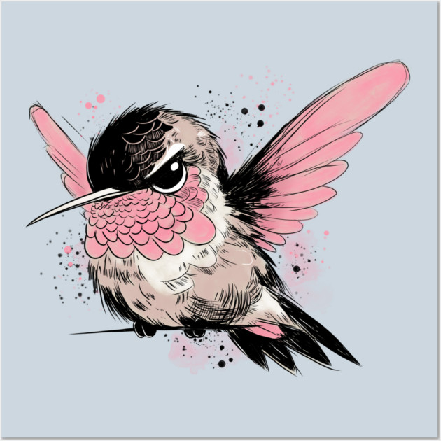 Grumpy Hummingbird Wall Art by H. R. Sinclair