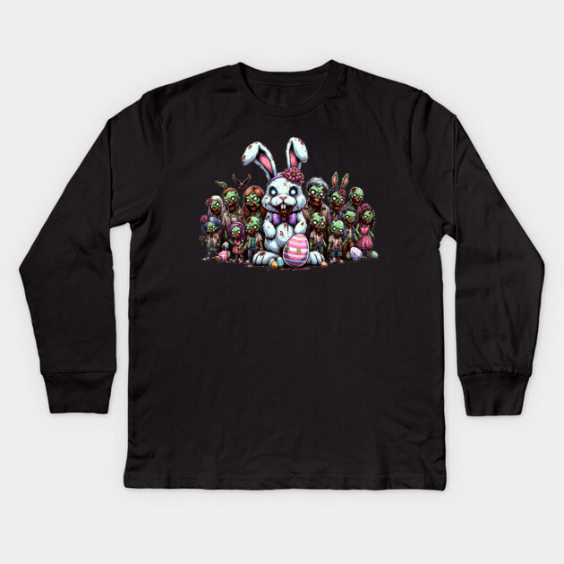 Easter Zombies Kids Long Sleeve T-Shirt by HolidayBug