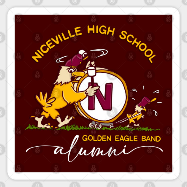 Alumni - Niceville High Retro Golden Eagle Band Sticker by Rocket Girl