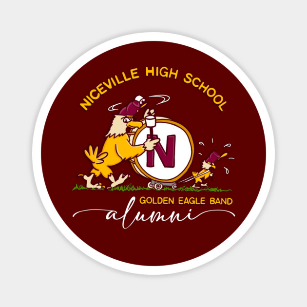 Alumni - Niceville High Retro Golden Eagle Band Magnet by Rocket Girl