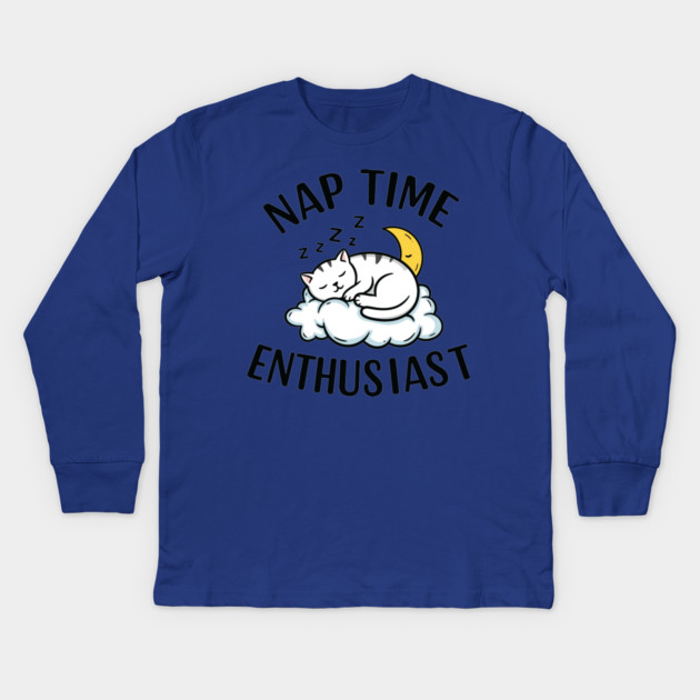 Nap Time Enthusiast Kids Long Sleeve T-Shirt by enrynz