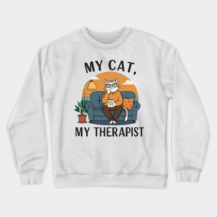 My Cat my Therapist Crewneck Sweatshirt
