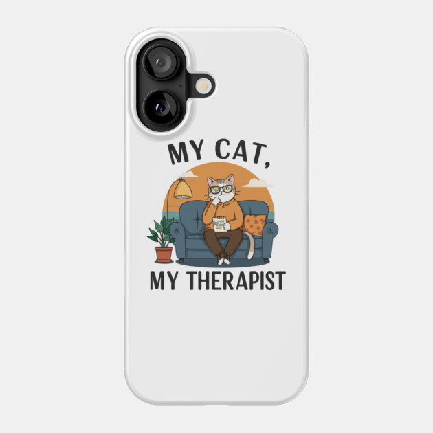 My Cat my Therapist Phone Case by enrynz