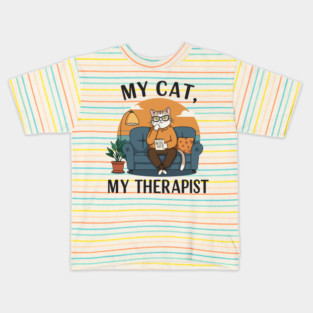 My Cat my Therapist Kids T-Shirt