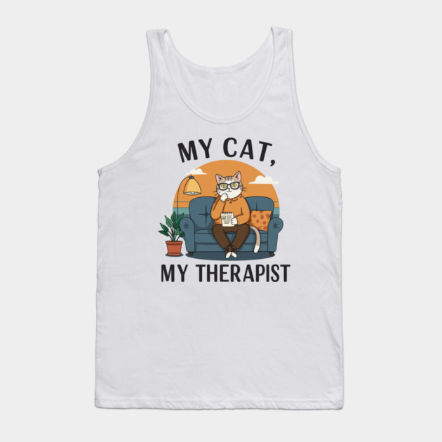My Cat my Therapist Tank Top by enrynz