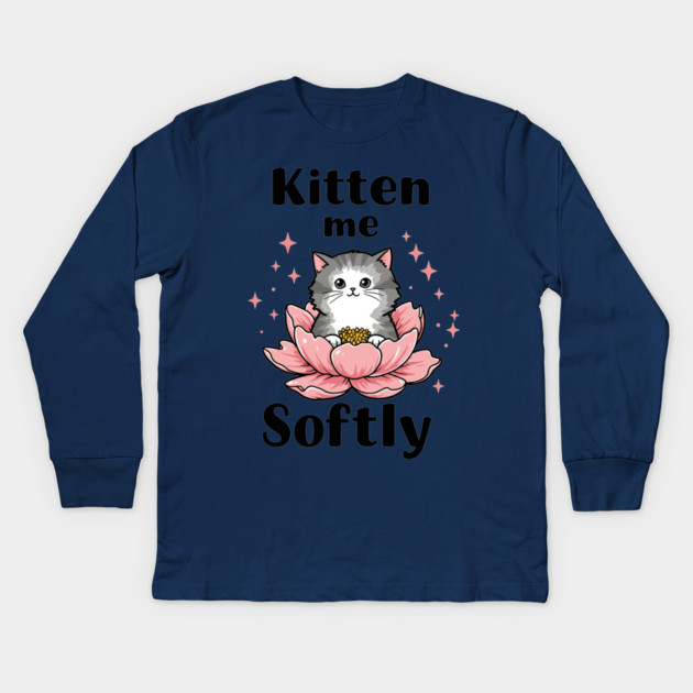 Kitten me Sofly Kids Long Sleeve T-Shirt by enrynz
