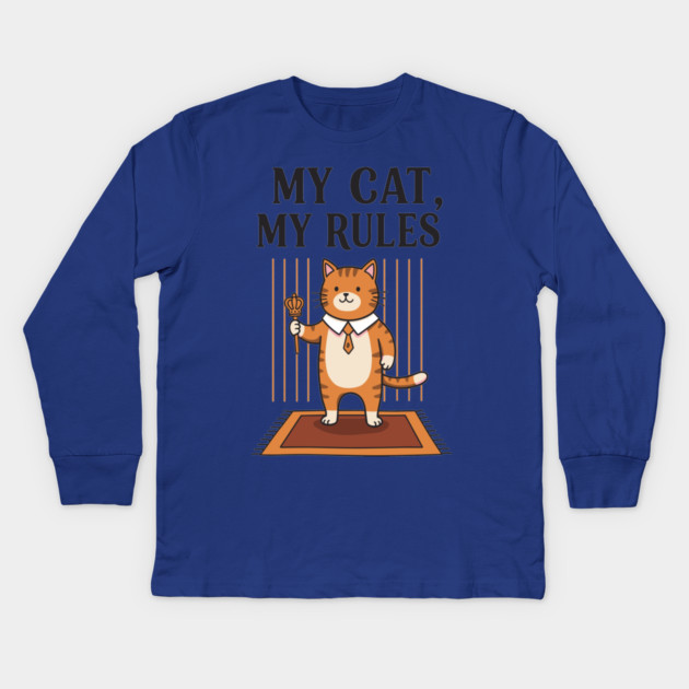 My Cat my Rules Kids Long Sleeve T-Shirt by enrynz