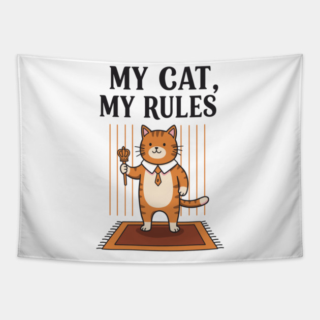 My Cat my Rules Tapestry by enrynz