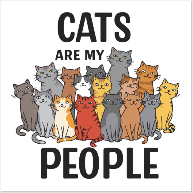Cats are my People Wall Art by enrynz
