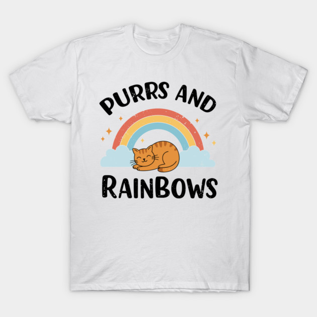 Purrs and Rainbows T-Shirt by enrynz