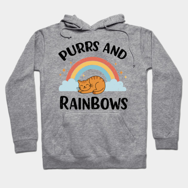 Purrs and Rainbows Hoodie by enrynz