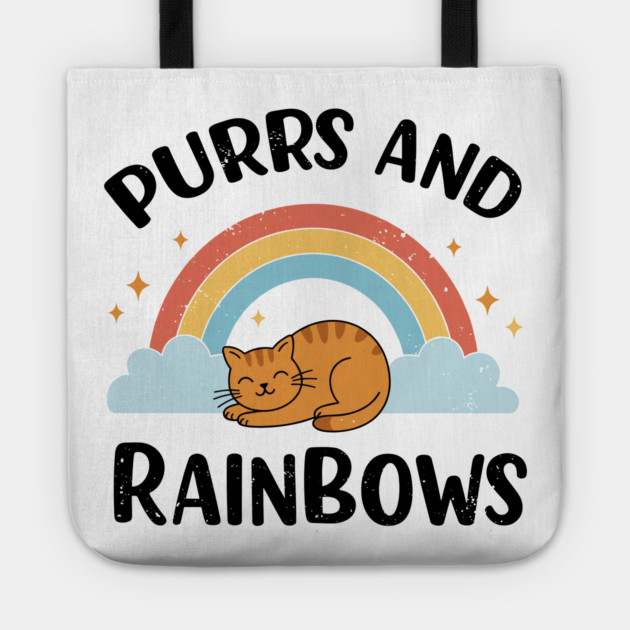 Purrs and Rainbows Tote by enrynz
