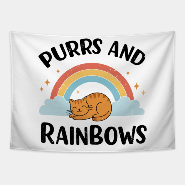 Purrs and Rainbows Tapestry by enrynz